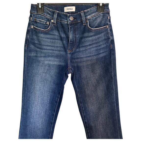 Revolve Pistola Aline High Rise Skinny Stretch Jeans Blue Work Wash Sz 26 $148 - Picture 9 of 13